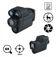 Monocular Infrared with night vision up to 120m + 6x ZOOM rangefinder