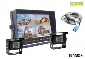 Parkavimo kameros su monitoriumi - 10" HD monitorius + 2x HD kamera