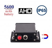 Bærbart magnetisk 5600 mAh genopladeligt batteri til AHD bakkameraer med 4 PIN-stik