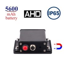 סוללה נטענת מגנטית ניידת 5600 mAh למצלמות רוורס AHD עם מחבר 4 PIN