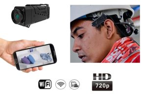 ULTRA MICRO WIFI P2P HD kamera, kurios matmenys 16x16x45mm ir svoris 10g + 4x IR LED