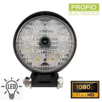 Reflektor roboczy z 8 diodami LED i kamerą cofania FULL HD IP68 + kąt 130°