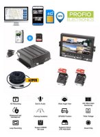 4 चैनल डैश कैम - कार कैमरा सिस्टम + GPS/WIFI/4G सिम सपोर्ट - 256GB/2TB HDD - PROFIO X7