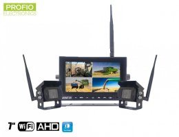 Wireless backup HD camera 2x with monitor 7" HD - SET