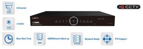 AHD hibrid DVR felvevő 1080p / 960H / 720P - 8 csatorna