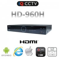DVR for 16 kameraer, sanntid 960H, VGA, HDMI + 2TB HDD