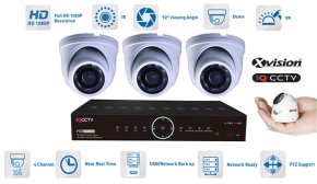 Kamerový systém mikro AHD 3x kamera 1080P s 15m IR a DVR