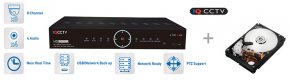 AHD DVR recorder 1080P/960H/720P - 8 channels + 1TB HDD