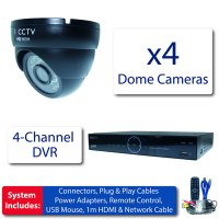 Ammattimainen kamerasarja 4x 960H Vandal Proof -kamera + DVR