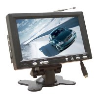 7" LCD-monitor met BNC- en phono-ingangen en luidsprekers