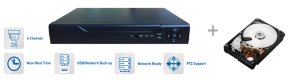 DVR záznamník AHD (HD720p, 960H) - 4 kanálový + 1TB HDD