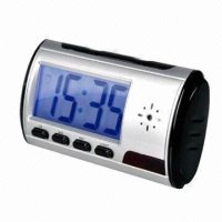 Alarm clock with mini camera and motion detection