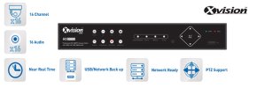 AHD 1080P DVR professionnel / 960H / 720P - 16 caméras