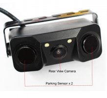 Reversing camera 3v1 - with parking sensors and 2xLED