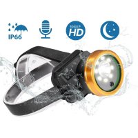 Headlamp with camera Full HD waterproof IP65