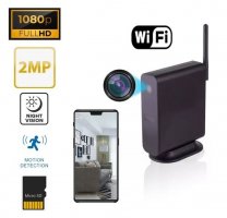 Cameră router Wifi + FULL HD unghi 145° + viziune nocturnă cu LED IR + detectarea mișcării