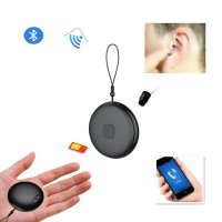 Mini fone de ouvido - fones de ouvido sem fio espiões com suporte para cartão SIM em mini chaveiro