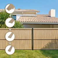 Fence filler PVC shading slats vertical width 49 mm - Wooden imitation