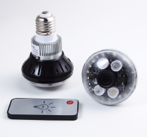 WiFi HD-kamera i lampan + Rörelsedetektering + IR LED