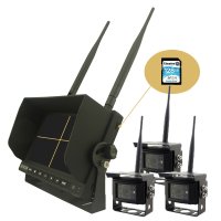 Set de marșarier WiFi 3 camere + monitor LCD de 7" cu înregistrare