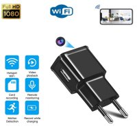 USB adapter kamera Spy AC/DC aljzatban WiFi P2P FULL HD mozgásérzékeléssel