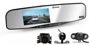 DOD RX300W - cámara de espejo con cámara de marcha atrás