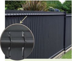 Vinyl heklatten PVC (Plastic) verticaal voor 3D GAAS EN PANELEN - Kleur Antraciet