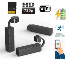 Mini WiFi/P2P HD κάμερα με λαιμό χήνας + ανίχνευση κίνησης