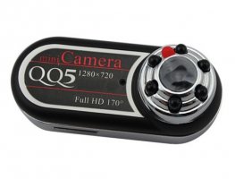 Mini HD šnipinėjimo kamera aQQ5 su IR LED