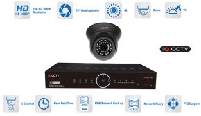 Kamera AHD sæt - 1x 1080P kamera med 20m IR og hybrid DVR