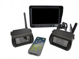 Rearview 2x wireless cameras with 7" LCD display