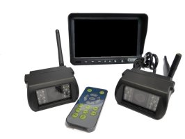 2x bezprzewodowe kamery wsteczne z 7-calowym wyświetlaczem LCD