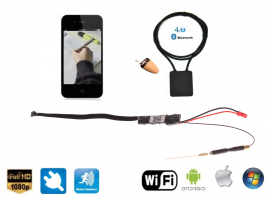 Unikalny zestaw szpiegowski - słuchawka szpiegowska + kamera otworkowa WiFi HD