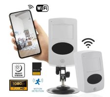 PIR-Bewegungsmelder mit FULL-HD-Kamera + WiFi + IR