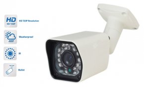 Câmera CCTV tecnologia AHD 720P com LED IR de 20m