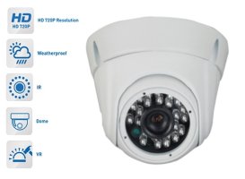 AHD sikkerhetskamera HD720P med 20m IR LED