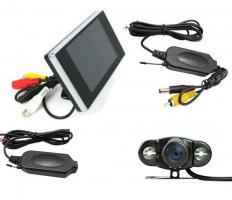 Bezprzewodowa kamera z 3,5-calowym wyświetlaczem LCD do cofania