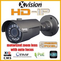 Cameră IP HD 4Mpx lățime cu 50m IR varifocal - GREY