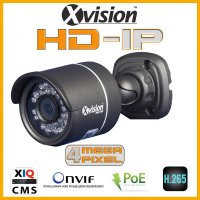 HD-IP 4 Mpx large caméra CCTV BULLET IP avec 20m IR GRIS COULEU