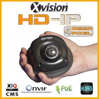 IP Camera Security DOME 4Mpix med 15m IR - GRÅ farve