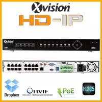 NVR HD 16-kanals HD-opptakere for 1080p-kameraer - VGA, HDMI