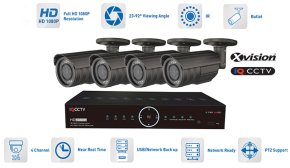 AHD ensemble professionnel - 4 caméras 1080P + 40m IR + DVR