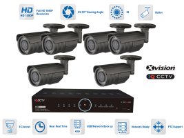 Professional AHD set - 6x bullet camera 1080P + 40m IR and DVR