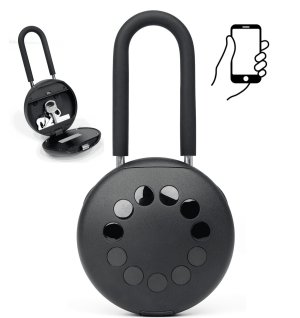 Bezpečnostní zámek s ocelovou tyčí 12 cm + Smart schránka s PIN kódem + Bluetooth smartphone aplikace