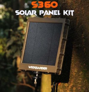 Solárny panel na fotopasce a kamery so zabudovanou nabíjačkou Li-ion 8000mAh + výstup 6/9/12V