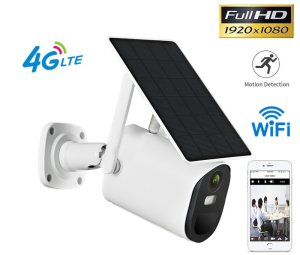 Bezpečnostná FULL HD kamera s výkonným solárnym panelom + batéria 14400 mAh + IR LED + Wi-Fi + 4G
