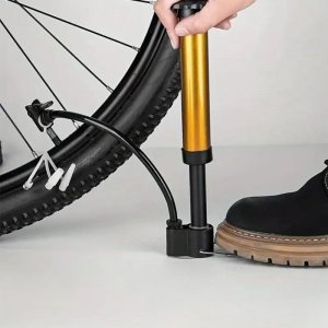 Prenosná pumpa na bicykel a lopty + sada príslušenstva