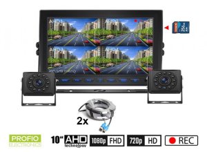 Set AHD di backup: 1 monitor ibrido da 10" + 2 telecamere IR HD