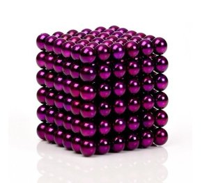 Kuličky magnetické skládací o průměru 5mm fialové