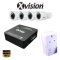 CCTV IP wifi-set: 4 Full HD 1080P IR-camera's en NVR